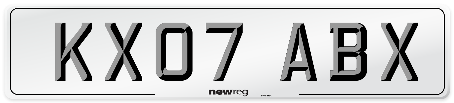 KX07 ABX Number Plate from New Reg